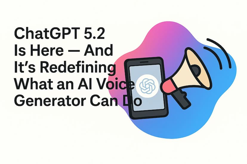 ChatGPT 5.2 Is Here — And It’s Redefining What an AI Voice Generator Can Do